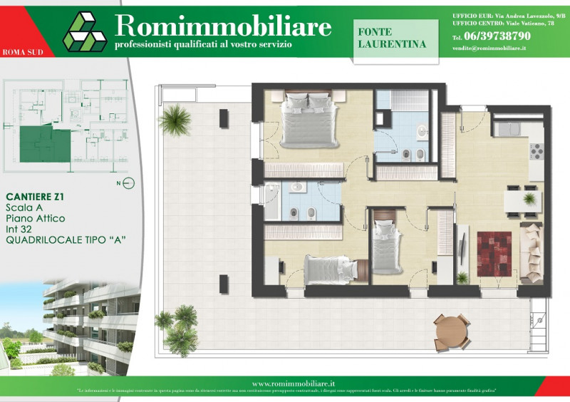 Attico ROMA vendita  Castel di Leva Viale Leonida Tonelli Romimmobiliare Srl